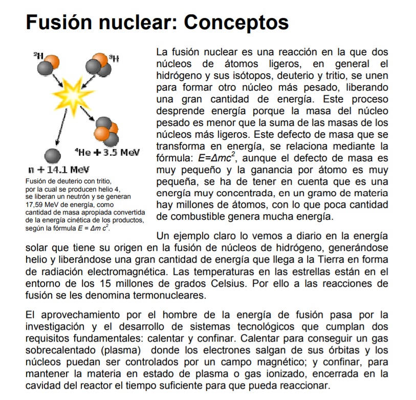 FUSIÓN NUCLEAR EXPLICACIÓN