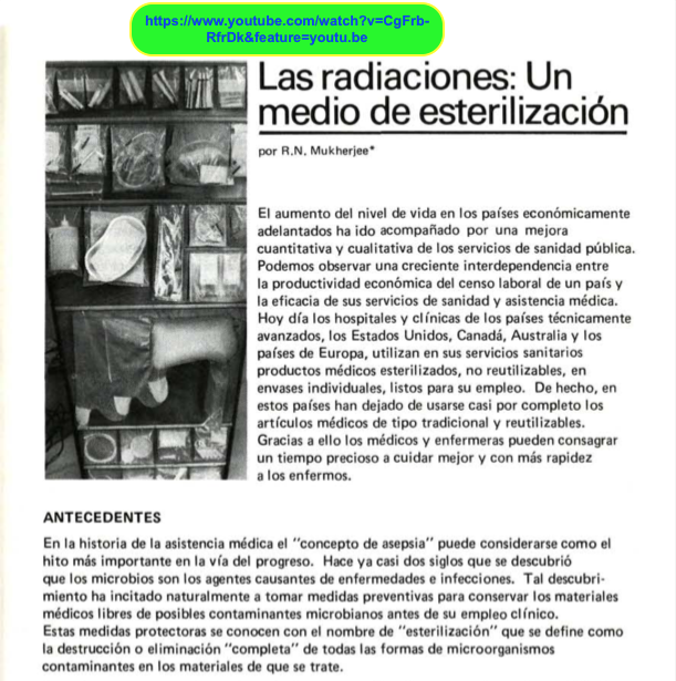 Las radiaciones un medio de esterilización 
