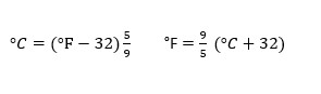 Ecuación Fahrenheit-Celsius