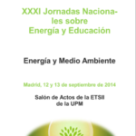 Programa de las XXXI Jornadas Nacionales sobre Energía y Educación: Energía y Medio Ambiente (2014)